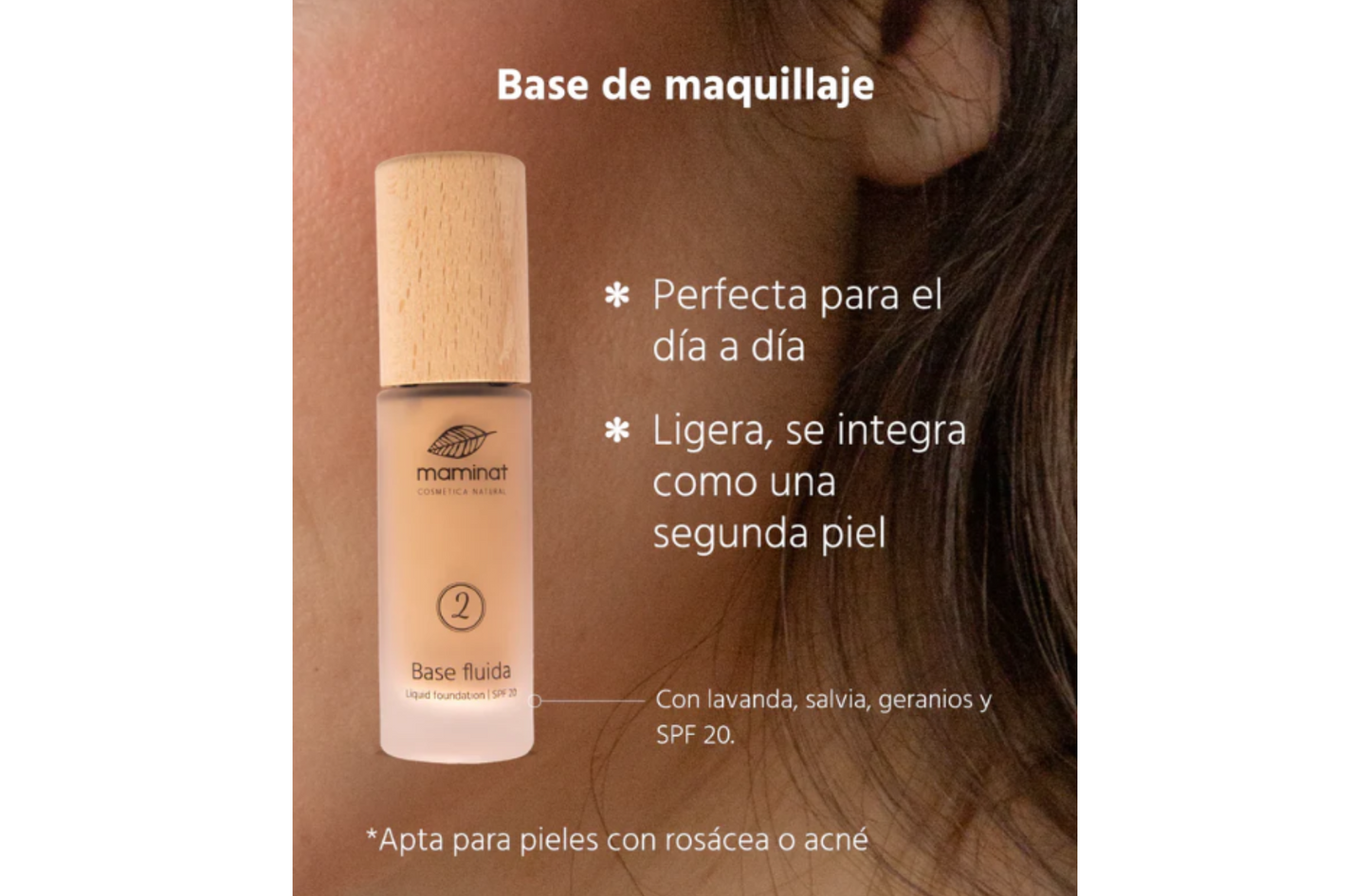 Base de maquillaje natural fluída nº8 - Maminat