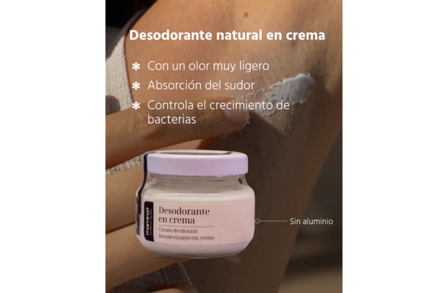 Desodorante Natural en crema, sin alcohol ni aluminio- Maminat- 75 ml