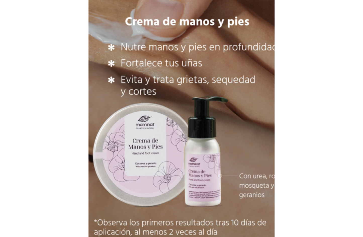 Crema de Manos y Pies Natural. Maminat