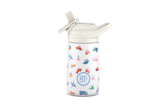 Botella Acero Inoxidable Kiddies 350ml - Little wheels- Coolbottles
