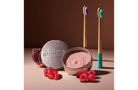 Dentífrico infantil con flúor en crema - Frambuesa - Mínima organics