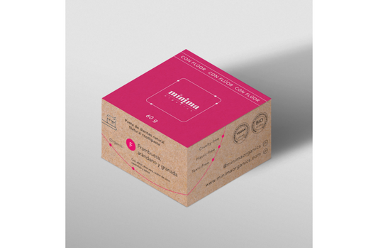 Dentífrico infantil con flúor en crema - Frambuesa - Mínima organics