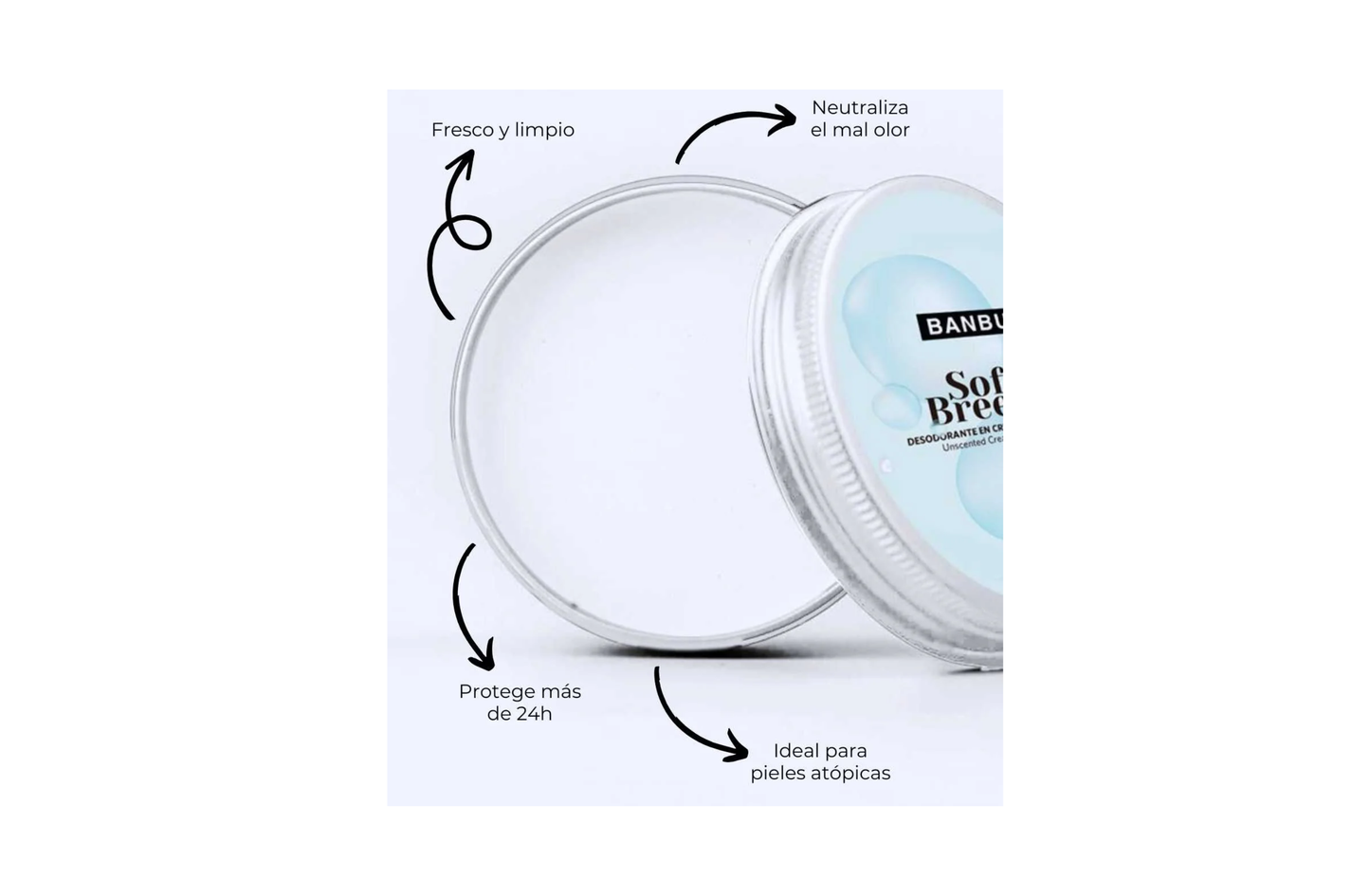 Desodorante en crema eco PIEL SENSIBLE-  SOFT BREEZE - Banbú