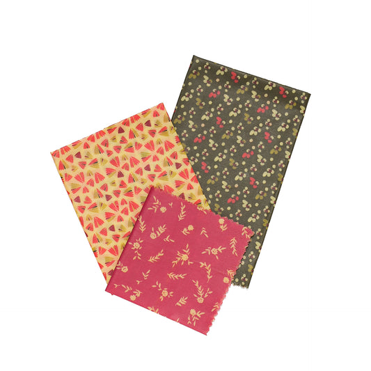 Envoltorio de cera de abeja - Jardín - Tapa't - Pack 3 tamaños