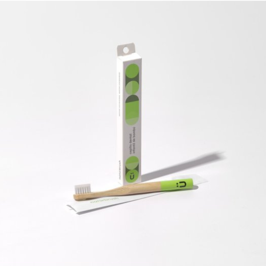 Cepillo Dental de Bambú para Niños - Verde. Naturbrush