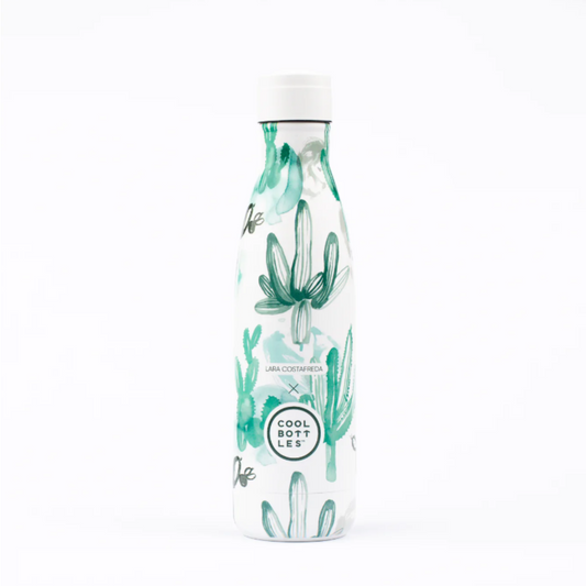 Botella de Acero Inoxidable 500ml  WATER COLOR CACTUS - LARA COSTAFREDA. Coolbottles