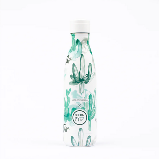 Botella de Acero Inoxidable 500ml WATER COLOR CACTUS - LARA COSTAFREDA. Coolbottles